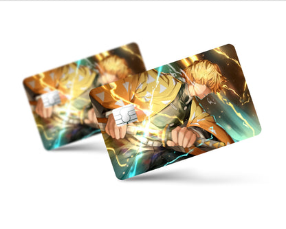 AnimeTown Credit Card Demon Slayer Zenitsu Agatsuma Full Skins - Anime Demon Slayer Skin