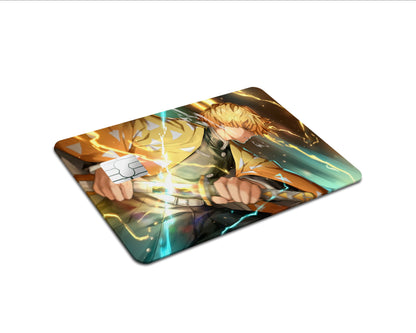 AnimeTown Credit Card Demon Slayer Zenitsu Agatsuma Full Skins - Anime Demon Slayer Skin