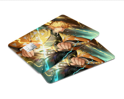 AnimeTown Credit Card Demon Slayer Zenitsu Agatsuma Window Skins - Anime Demon Slayer Skin