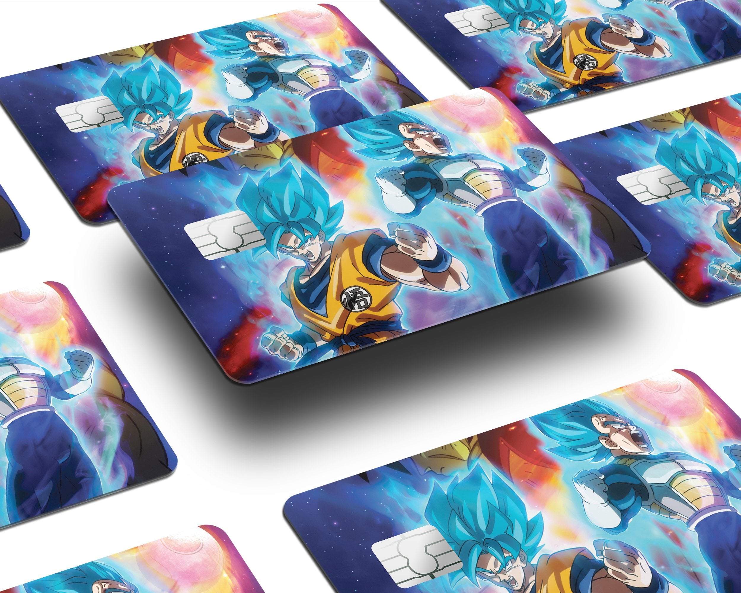 Dragon Ball Goku & Vegeta Super Saiyan Blue Credit Card Skin