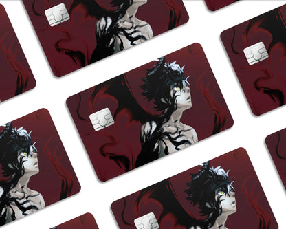 Anime Town Creations Credit Card Black Clover Asta Minimalist  Half Skins - Anime Black Clover Skin