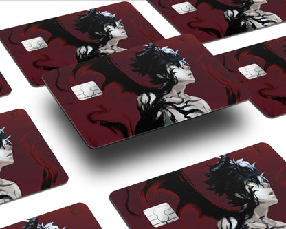 Anime Town Creations Credit Card Black Clover Asta Minimalist  Half Skins - Anime Black Clover Skin