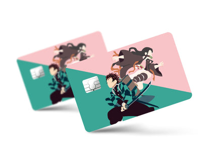 Anime Town Creations Credit Card Demon Slayer Tanjiro & Nezuko Full Skins - Anime Demon Slayer Skin