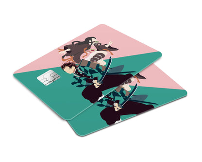 Anime Town Creations Credit Card Demon Slayer Tanjiro & Nezuko Window Skins - Anime Demon Slayer Skin