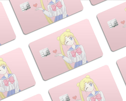 Anime Town Creations Credit Card Sailor Moon Pink Swet Half Skins - Anime Sailor Moon Skin