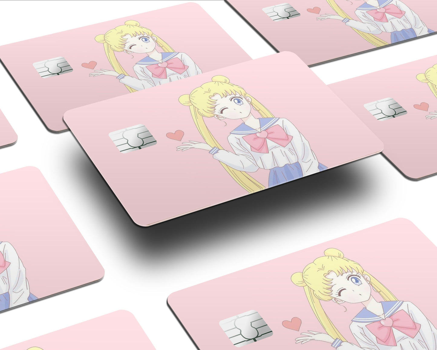 Anime Town Creations Credit Card Sailor Moon Pink Swet Half Skins - Anime Sailor Moon Skin