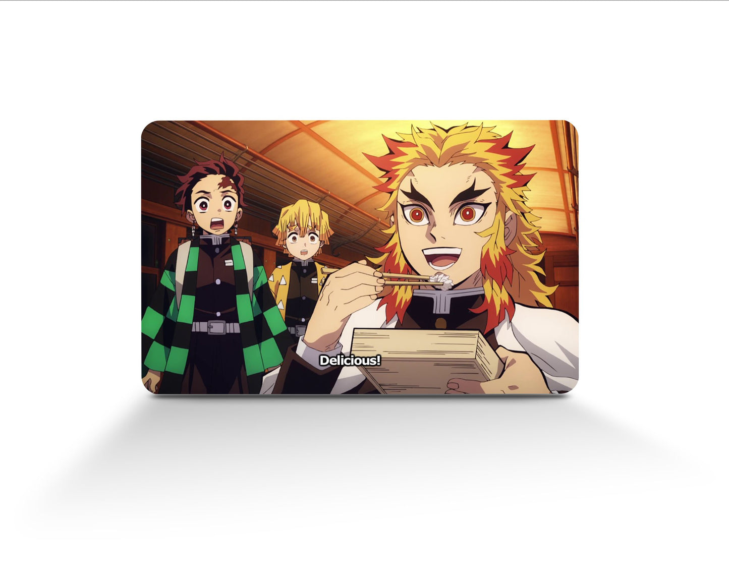 Anime Town Creations Credit Card Mugen Train Bento Box - Delicious Full Skins - Anime Demon Slayer Skin