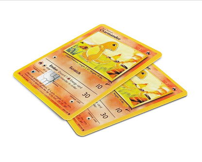 Anime Town Creations Credit Card Charmander Pokemon Card Half Skins - Anime Pokemon Skin