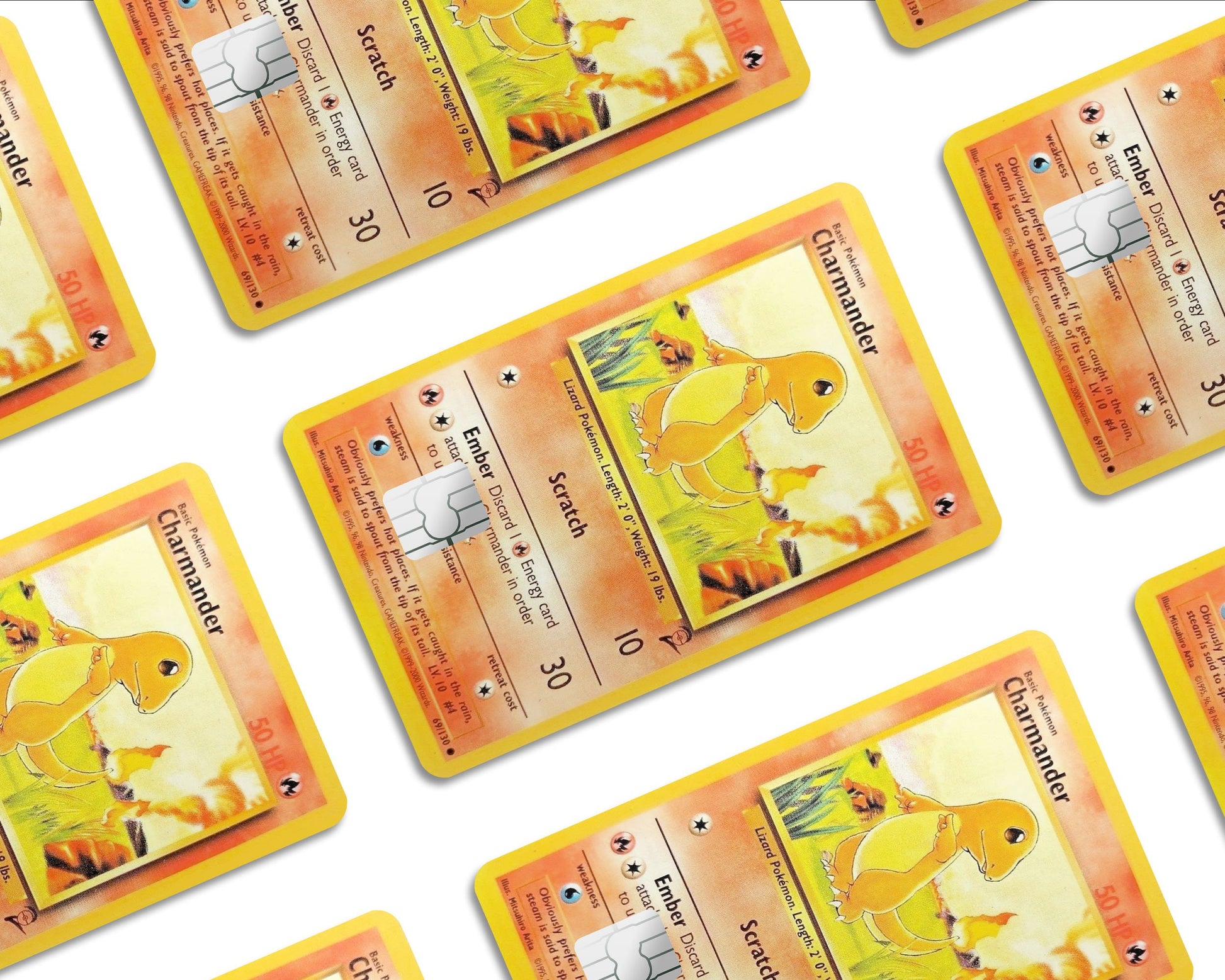 Pokemon Charmander, Classic, Credit Card Sticker