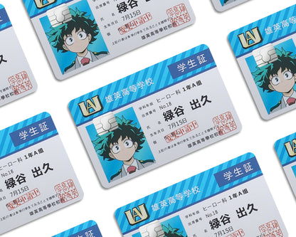 Anime Town Creations Credit Card My Hero Academia Izuku Midoriya License Half Skins - Anime My Hero Academia Skin