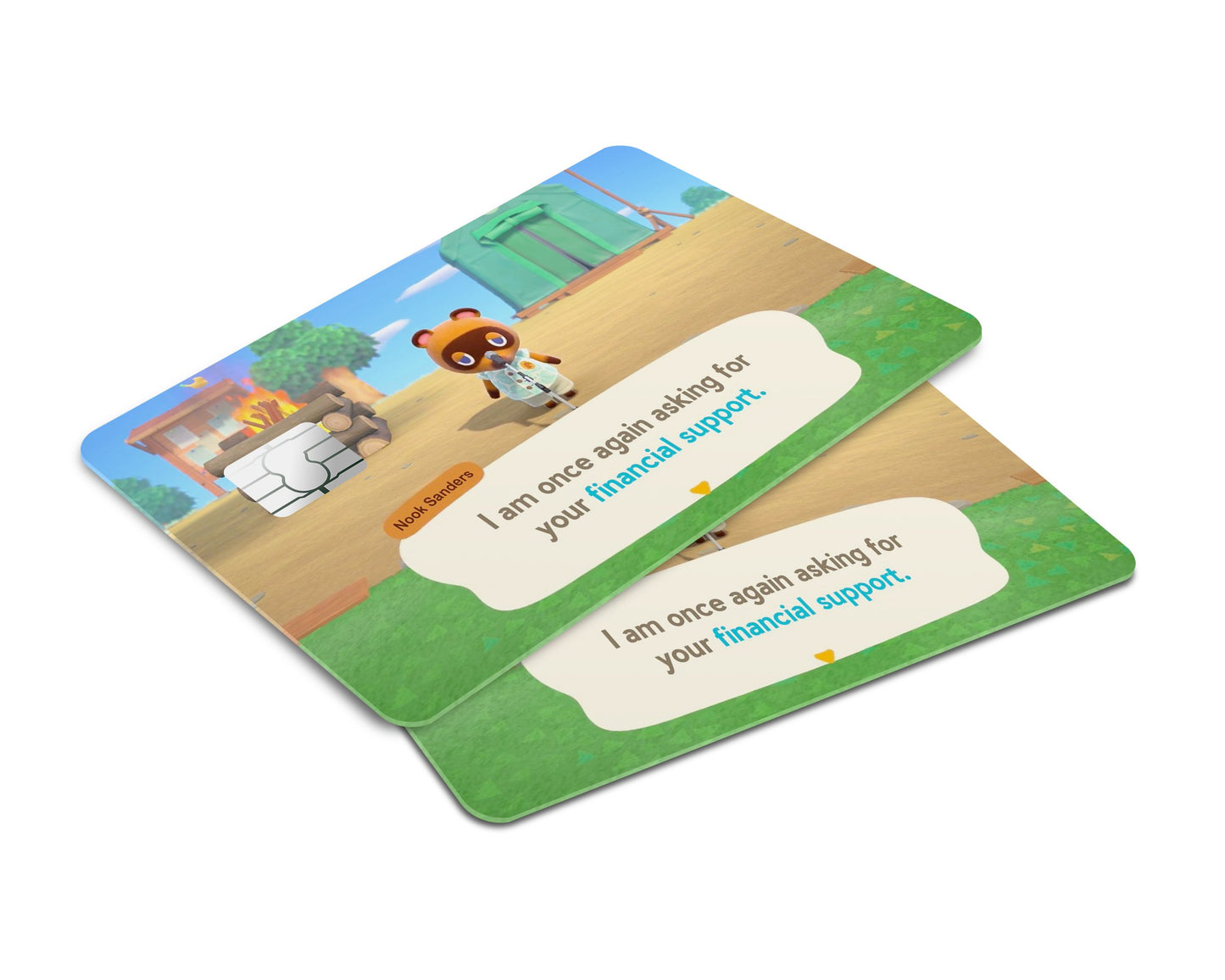 Anime Town Creations Credit Card Animal Crossing Financial Support Window Skins - Anime Animal Crossing Skin