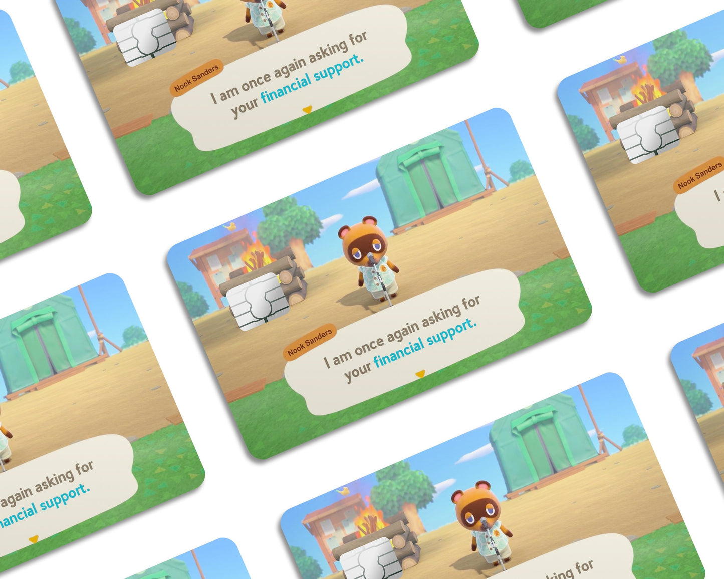 Anime Town Creations Credit Card Animal Crossing Financial Support Half Skins - Anime Animal Crossing Skin