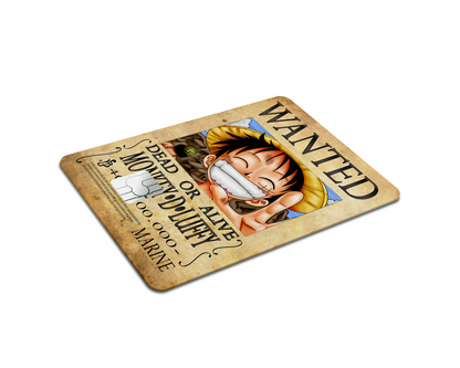 Anime Town Creations Credit Card One Piece Luffy Wanted Poster Full Skins - Anime One Piece Skin