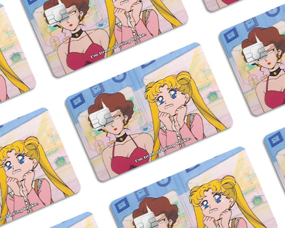 Anime Town Creations Credit Card Sailor Moon I'm Broke Half Skins - Anime Sailor Moon Skin