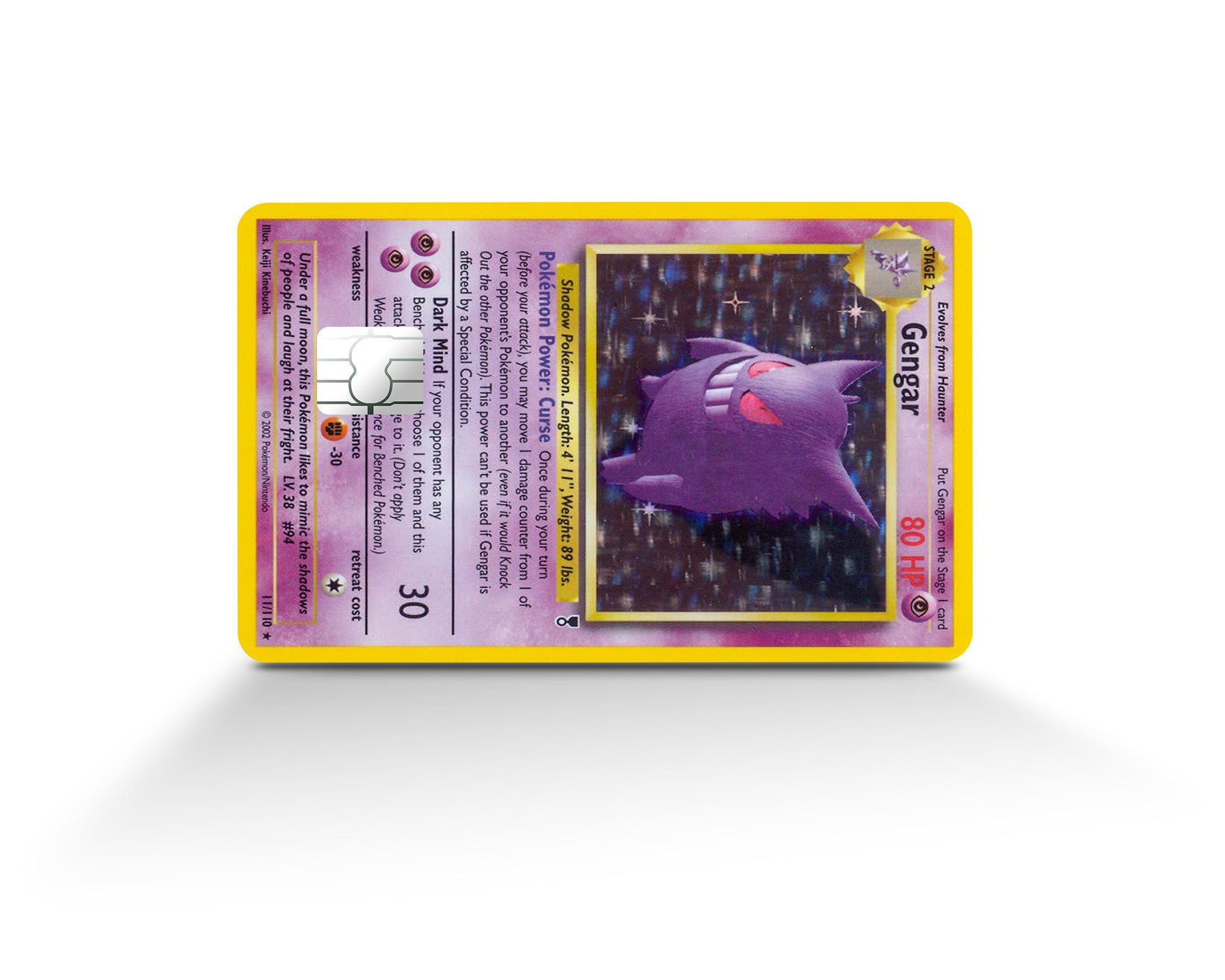 Gengar Pokemon Card Credit Card Skin