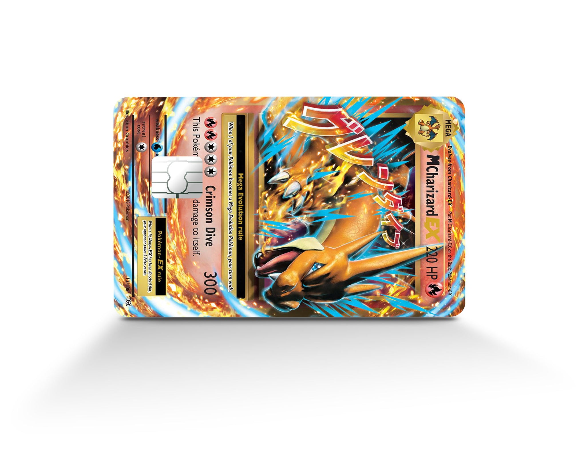 Mega Charizard Pokemon Card Credit Card Skin Anime Town Creations 0705