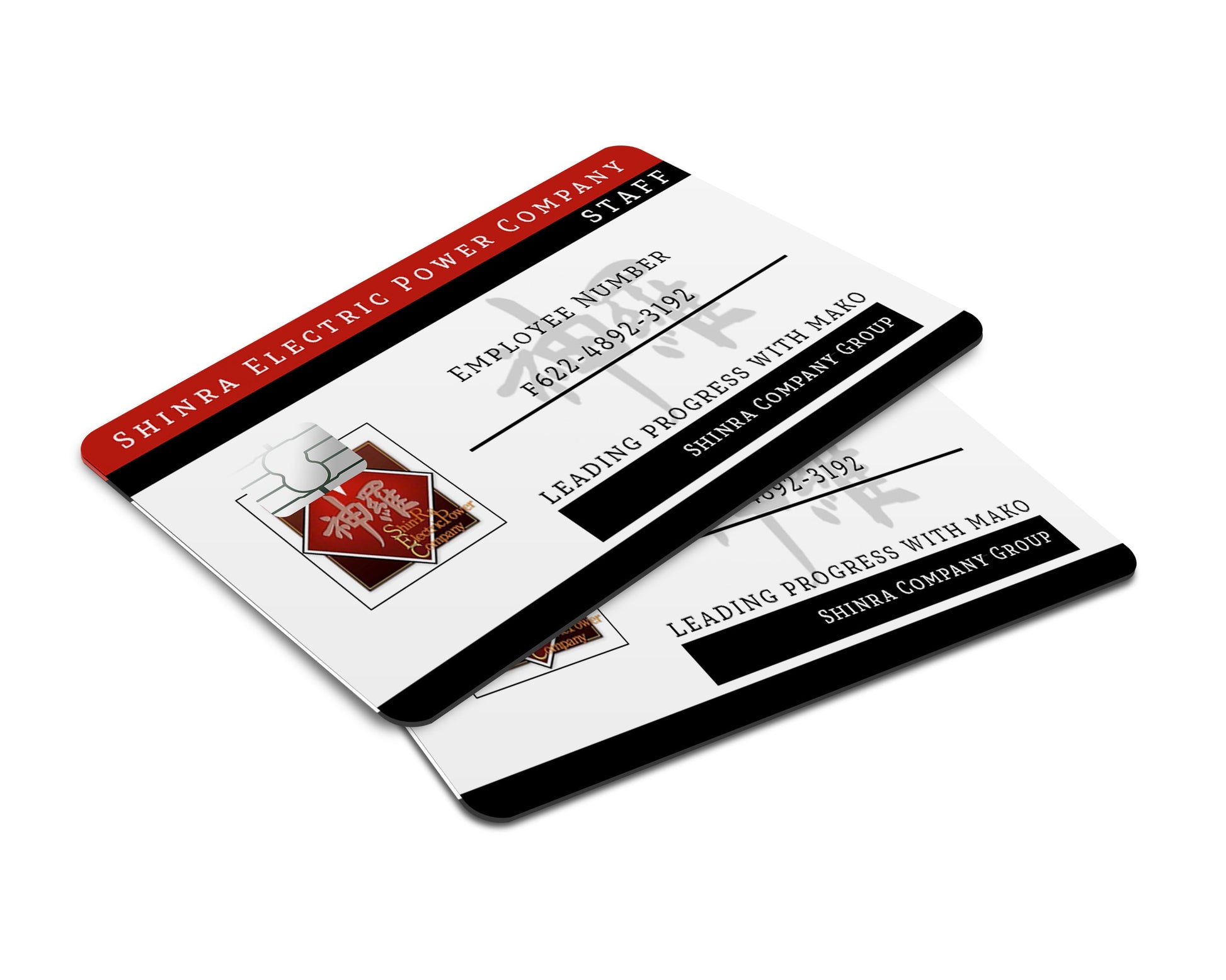 Anime Town Creations Credit Card Final Fantasy Shinra Employee ID Card Window Skins - Anime Final Fantasy Credit Card Skin