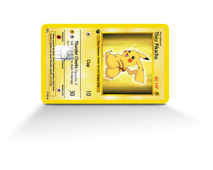 Anime Town Creations Credit Card Thicc Pikachu Pokemon Card Full Skins - Anime Pokemon Credit Card Skin
