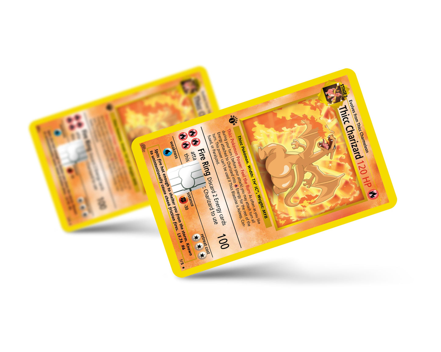 Anime Town Creations Credit Card Thicc Charizard Pokemon Card Full Skins - Anime Pokemon Credit Card Skin