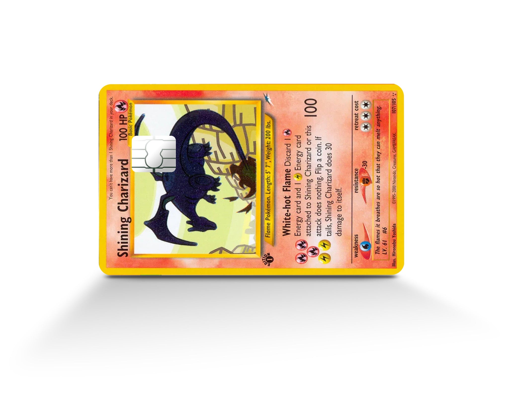 Shining Charizard Pokemon Card Credit Card Credit Card Skin Anime Town Creations 0921