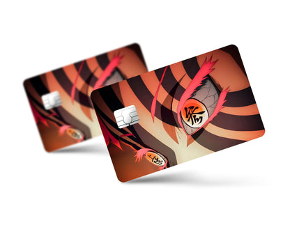 Anime Town Creations Credit Card Demon Slayer Akaza Eyes Full Skins - Anime Demon Slayer Credit Card Skin