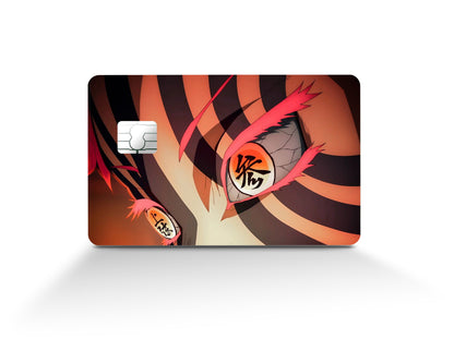 Anime Town Creations Credit Card Demon Slayer Akaza Eyes Full Skins - Anime Demon Slayer Credit Card Skin