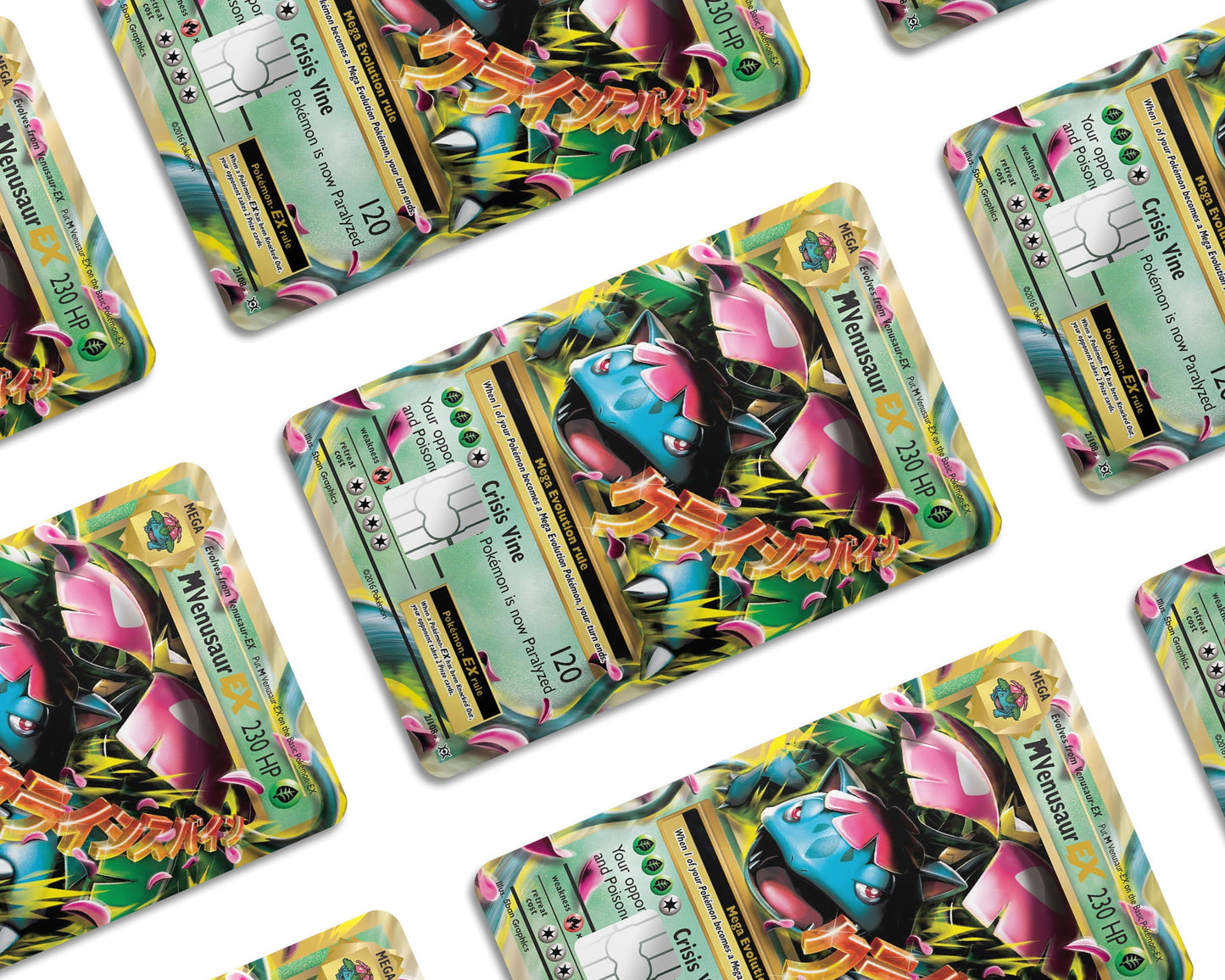 Anime Town Creations Credit Card Mega Venasaur Pokemon Card Window Skins - Anime Pokemon Credit Card Skin