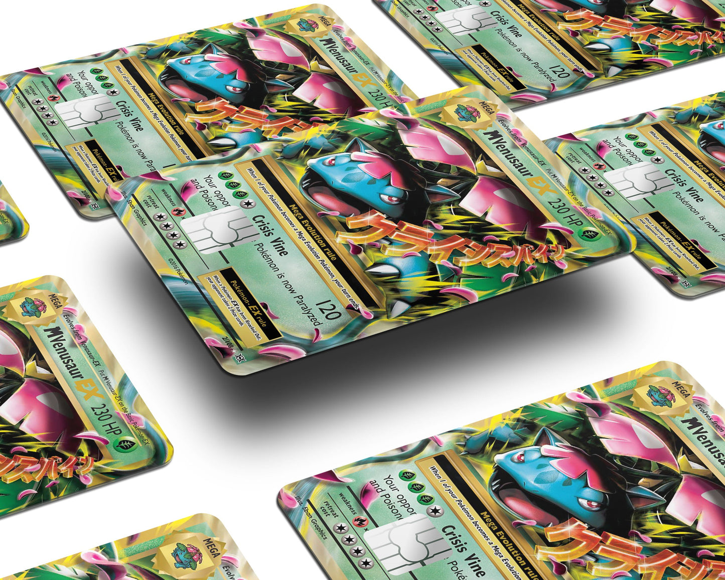 Anime Town Creations Credit Card Mega Venasaur Pokemon Card Window Skins - Anime Pokemon Credit Card Skin