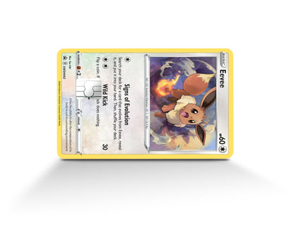 Anime Town Creations Credit Card Cute Eevee Pokemon Card Full Skins - Anime Pokemon Credit Card Skin