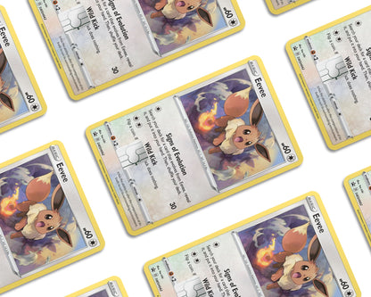 Anime Town Creations Credit Card Cute Eevee Pokemon Card Window Skins - Anime Pokemon Credit Card Skin