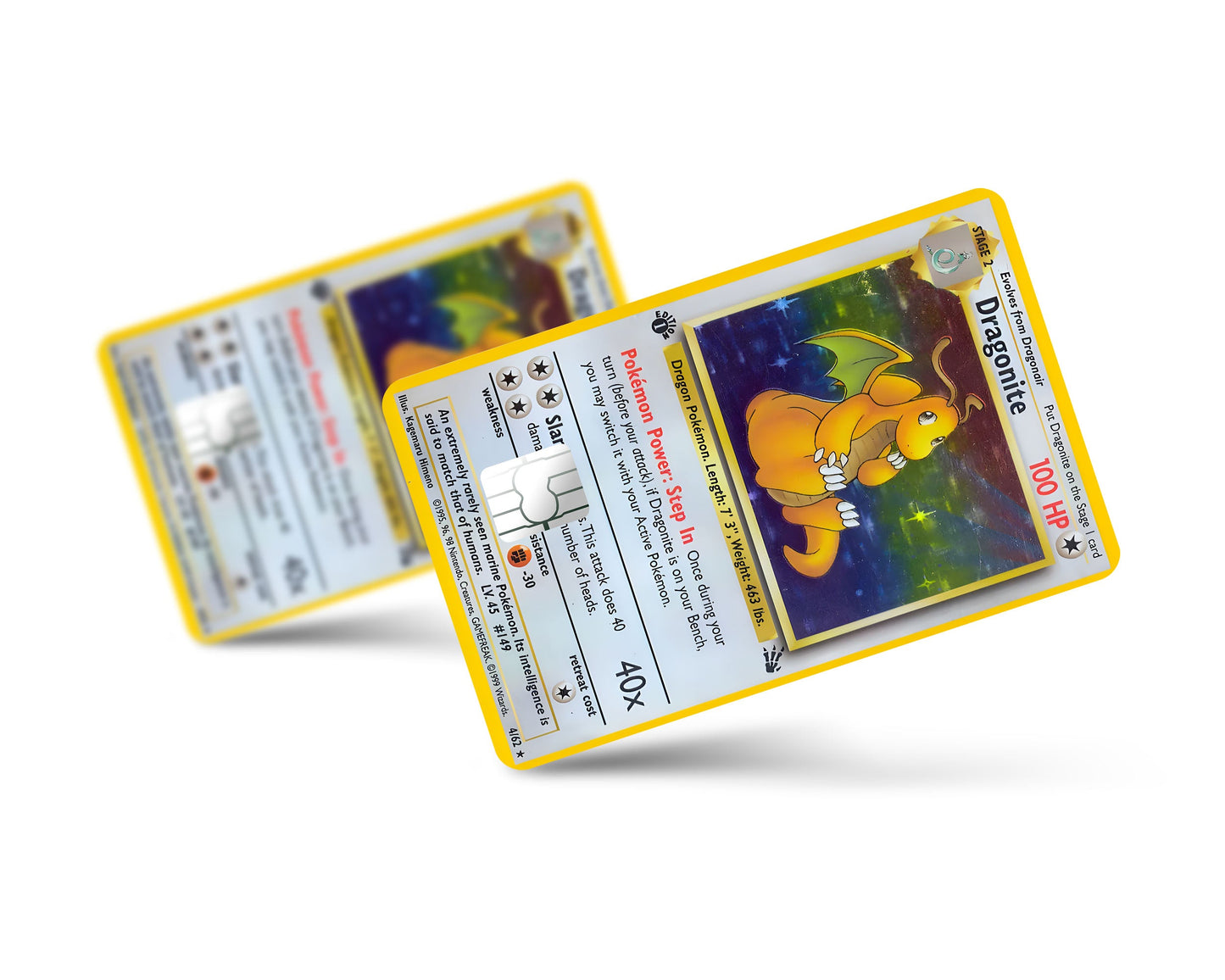 Anime Town Creations Credit Card Dragonite Pokemon Card Full Skins - Anime Pokemon Credit Card Skin