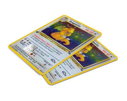 Anime Town Creations Credit Card Dragonite Pokemon Card Window Skins - Anime Pokemon Credit Card Skin