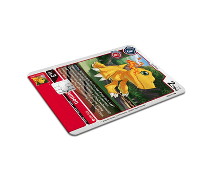 Anime Town Creations Credit Card Agumon Digimon Card Full Skins - Anime Digimon Credit Card Skin