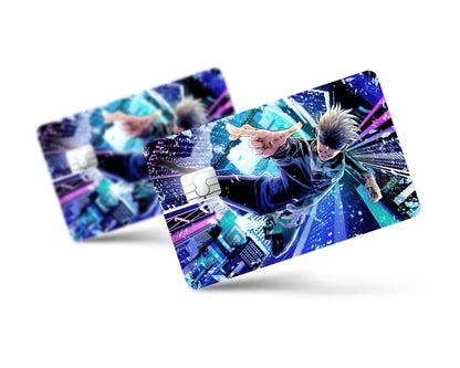 Anime Town Creations Credit Card Jujutsu Kaisen Satoru Gojo Skyscraper Full Skins - Anime Jujutsu Kaisen Credit Card Skin