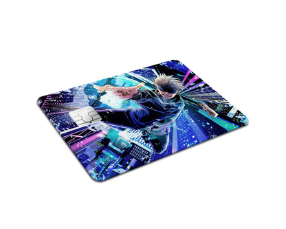 Anime Town Creations Credit Card Jujutsu Kaisen Satoru Gojo Skyscraper Full Skins - Anime Jujutsu Kaisen Credit Card Skin