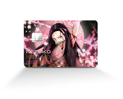 Anime Town Creations Credit Card Demon Slayer Nezuko Hype Full Skins - Anime Demon Slayer Credit Card Skin