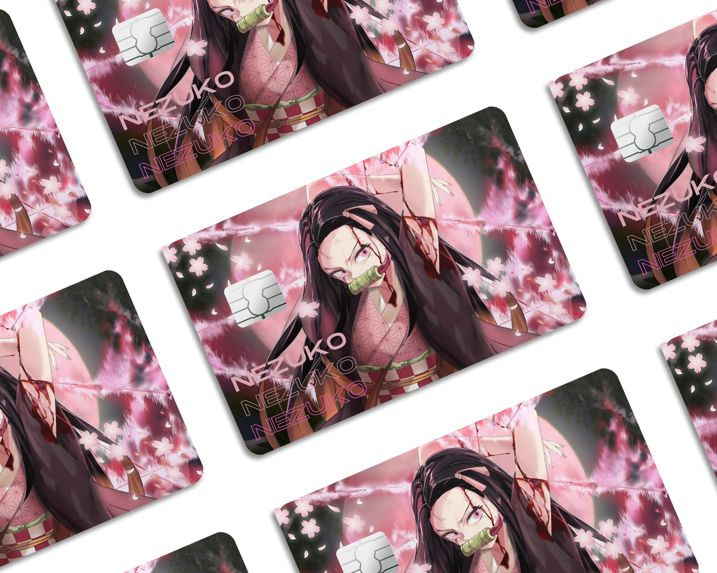 Anime Town Creations Credit Card Demon Slayer Nezuko Hype Window Skins - Anime Demon Slayer Credit Card Skin