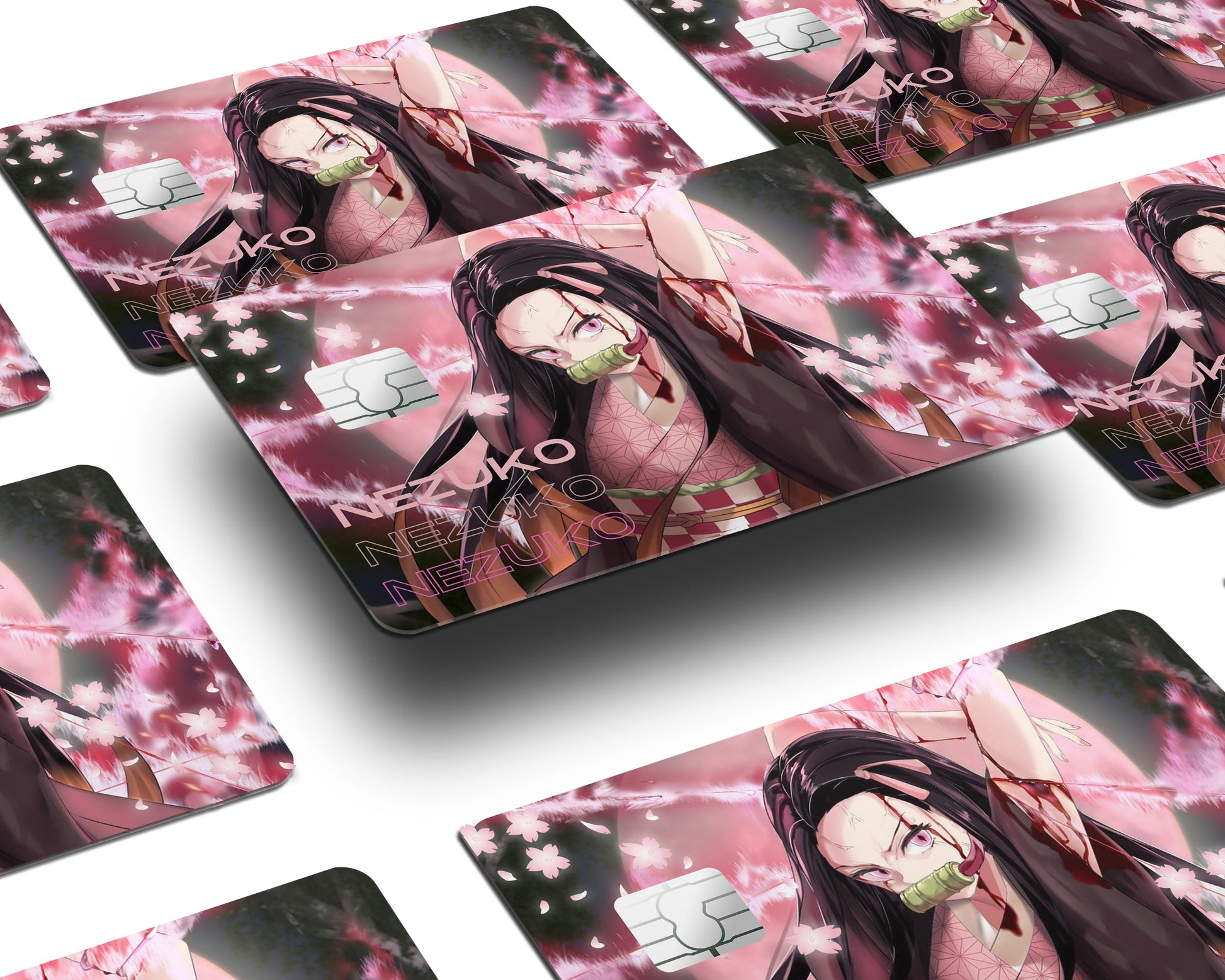 Nezuko Pattern Haori Pink Credit Card Skin – Anime Town Creations
