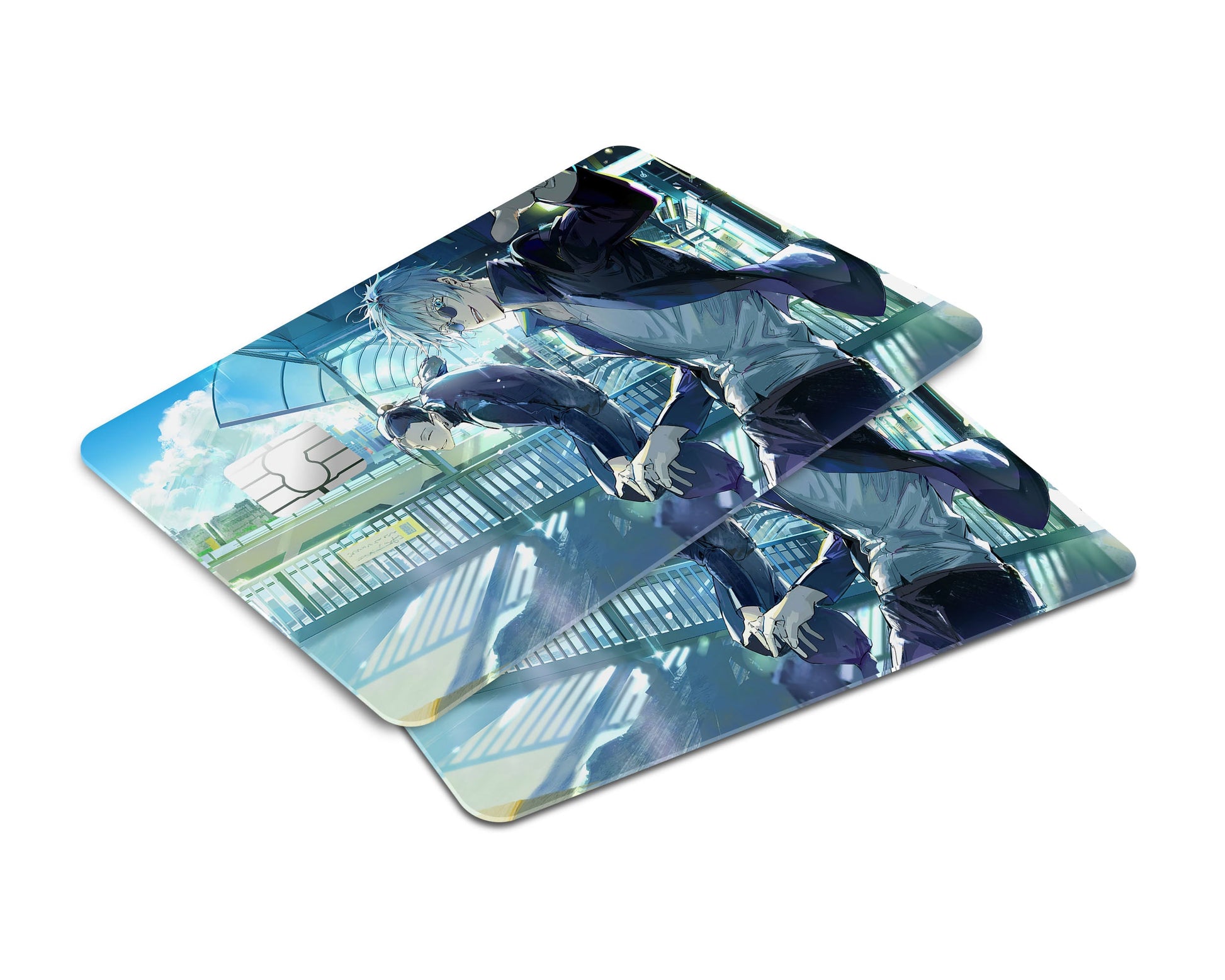 Anime Town Creations Credit Card Jujutsu Kaisen Gojo Geto Friendship Window Skins - Anime Jujutsu Kaisen Credit Card Skin