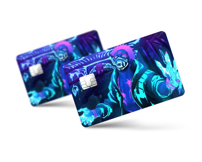 Anime Town Creations Credit Card Jujutsu Kaisen Neon Ryomen Sukuna Full Skins - Anime Jujutsu Kaisen Credit Card Skin