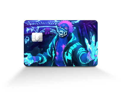 Anime Town Creations Credit Card Jujutsu Kaisen Neon Ryomen Sukuna Full Skins - Anime Jujutsu Kaisen Credit Card Skin