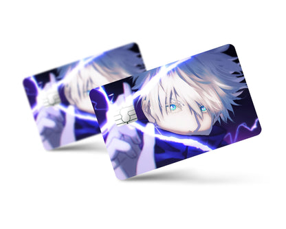 Anime Town Creations Credit Card Jujutsu Kaisen Satoru Gojo Purple Lightning Full Skins - Anime Jujutsu Kaisen Credit Card Skin