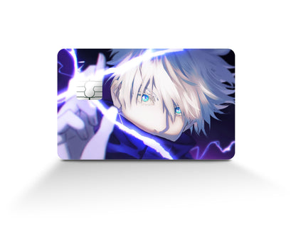 Anime Town Creations Credit Card Jujutsu Kaisen Satoru Gojo Purple Lightning Full Skins - Anime Jujutsu Kaisen Credit Card Skin