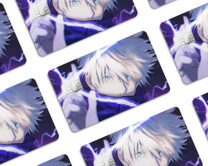 Anime Town Creations Credit Card Jujutsu Kaisen Satoru Gojo Purple Lightning Window Skins - Anime Jujutsu Kaisen Credit Card Skin