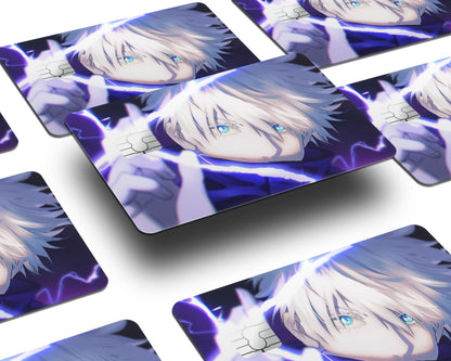 Anime Town Creations Credit Card Jujutsu Kaisen Satoru Gojo Purple Lightning Window Skins - Anime Jujutsu Kaisen Credit Card Skin