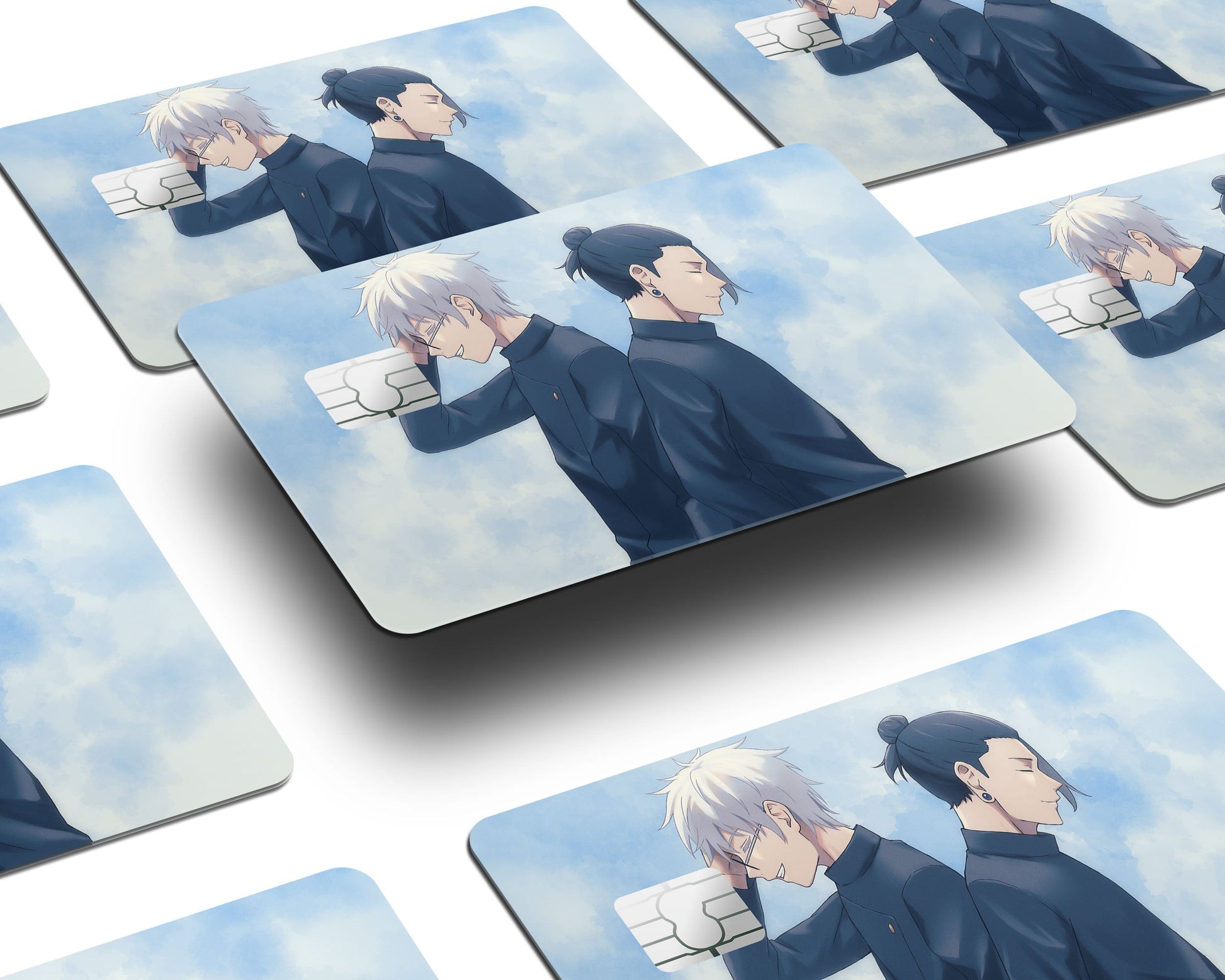 Anime Town Creations Credit Card Jujutsu Kaisen Gojo Geto Back to Back Window Skins - Anime Jujutsu Kaisen Credit Card Skin