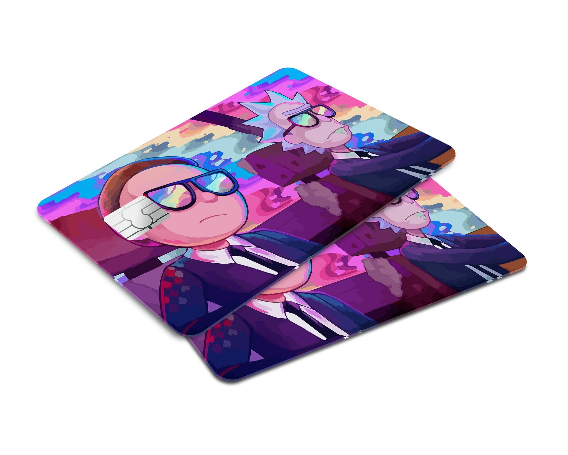 2 pc credit card skin RICKY AND MORTY