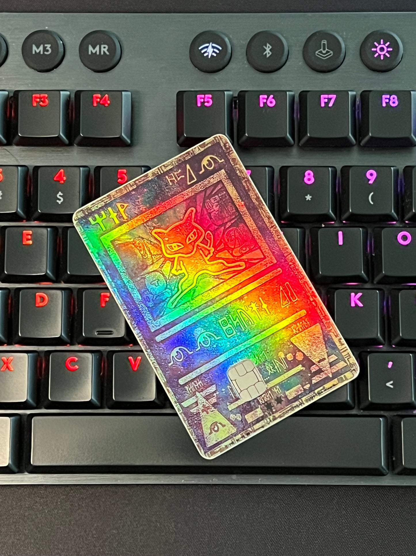 Anime Town Creations Holographic Credit Card Ancient Mew Pokemon Card Full Skins - Anime Pokemon Holographic Credit Card Skin