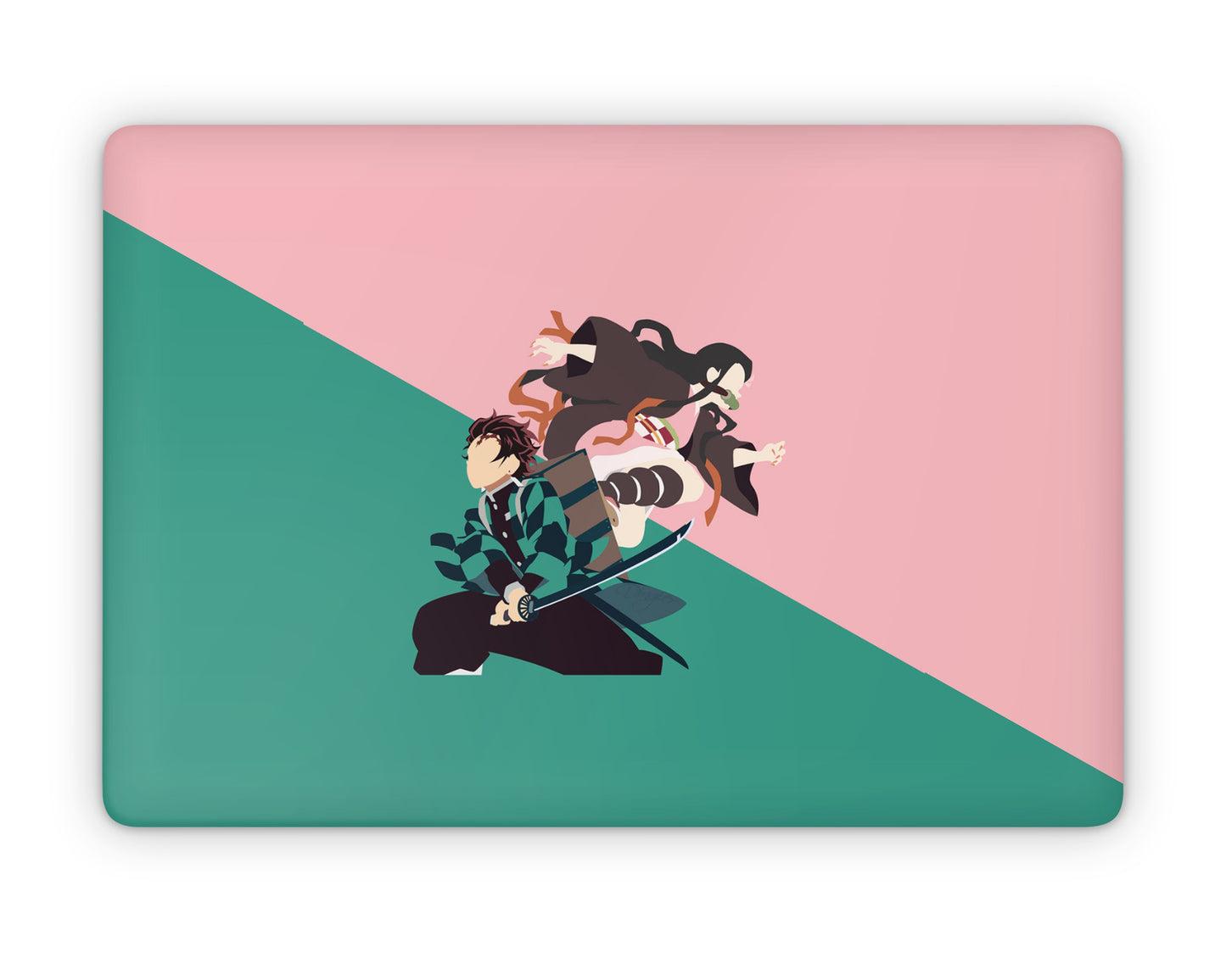 Apple MacBook Demon Slayer Tanjiro & Nezuko Green Pink Pro 16" (A2141) Skins - Anime Demon Slayer Skin