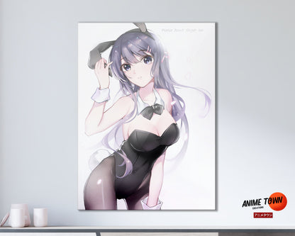Anime Town Creations Metal Poster Bunny Girl Senpai Please Don't Forget Me 11" x 17" Home Goods - Anime Rascal Does Not Dream of Bunny Girl Senpai Metal Poster
